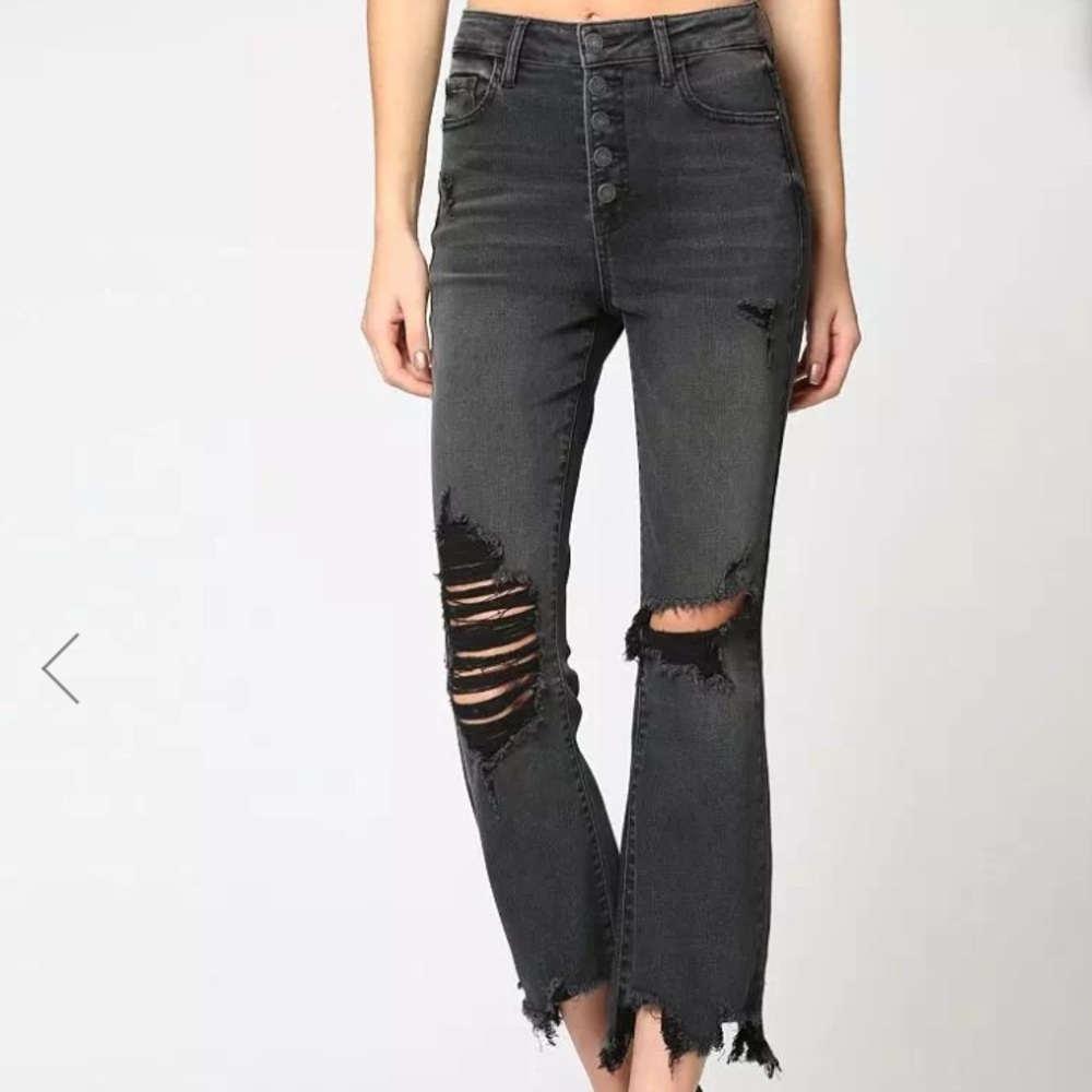 Hidden Black Ripped Denim